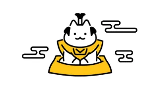 日本株のイラスト：ちょんまげのNISA猫