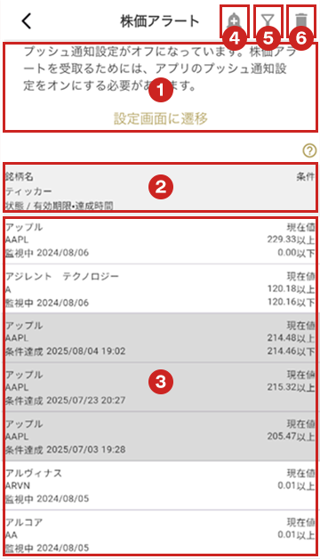 株価アラートキャプチャ