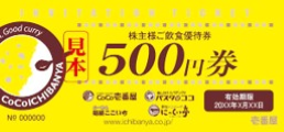 壱番屋優待見本