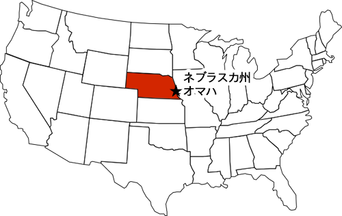 ネブラスカ州オハマの地図