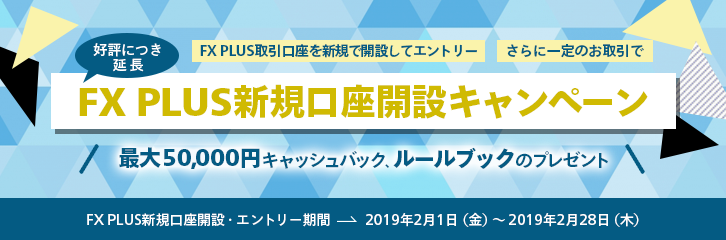 最大5万円！FX PLUS新規口座開設キャンペーン