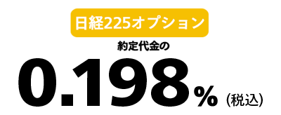 日経225オプション 0.18％（税抜）