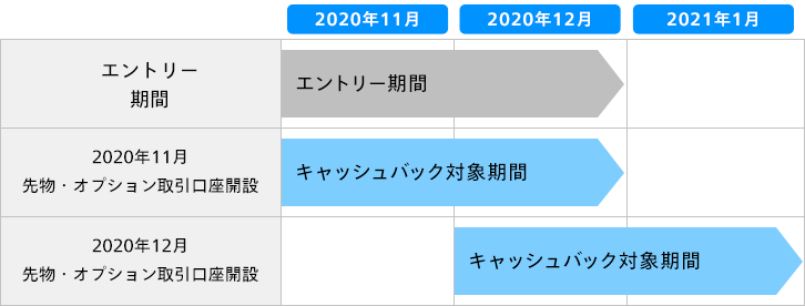 キャッシュバック対象期間