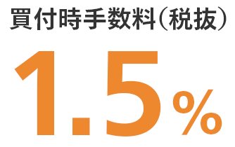 買付時手数料（税抜）1.5%