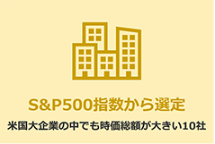 S&P500指数から選定：米国大企業の中でも時価総額が大きい10社